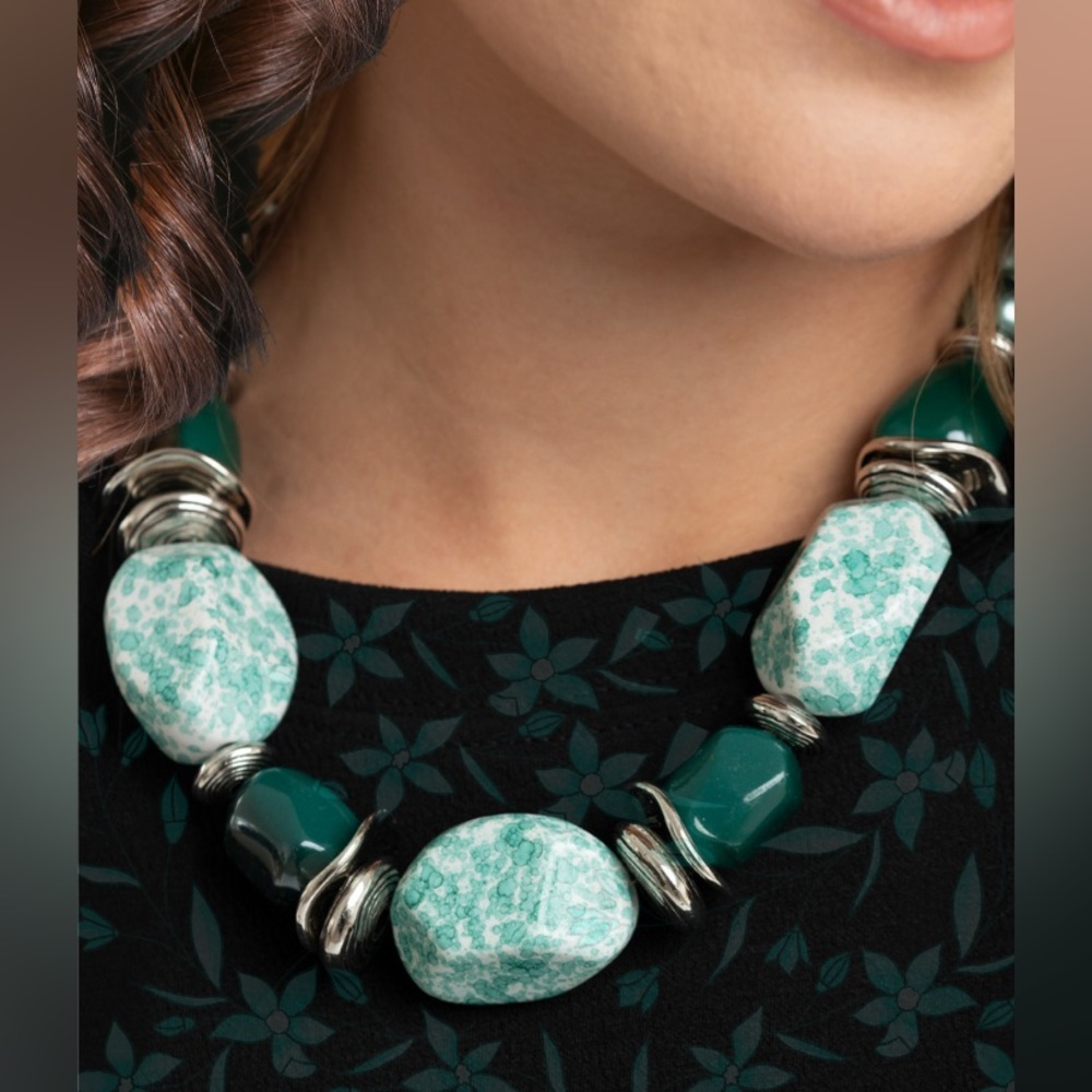 In Good Glazes - Blue Necklace and matching bracelet.